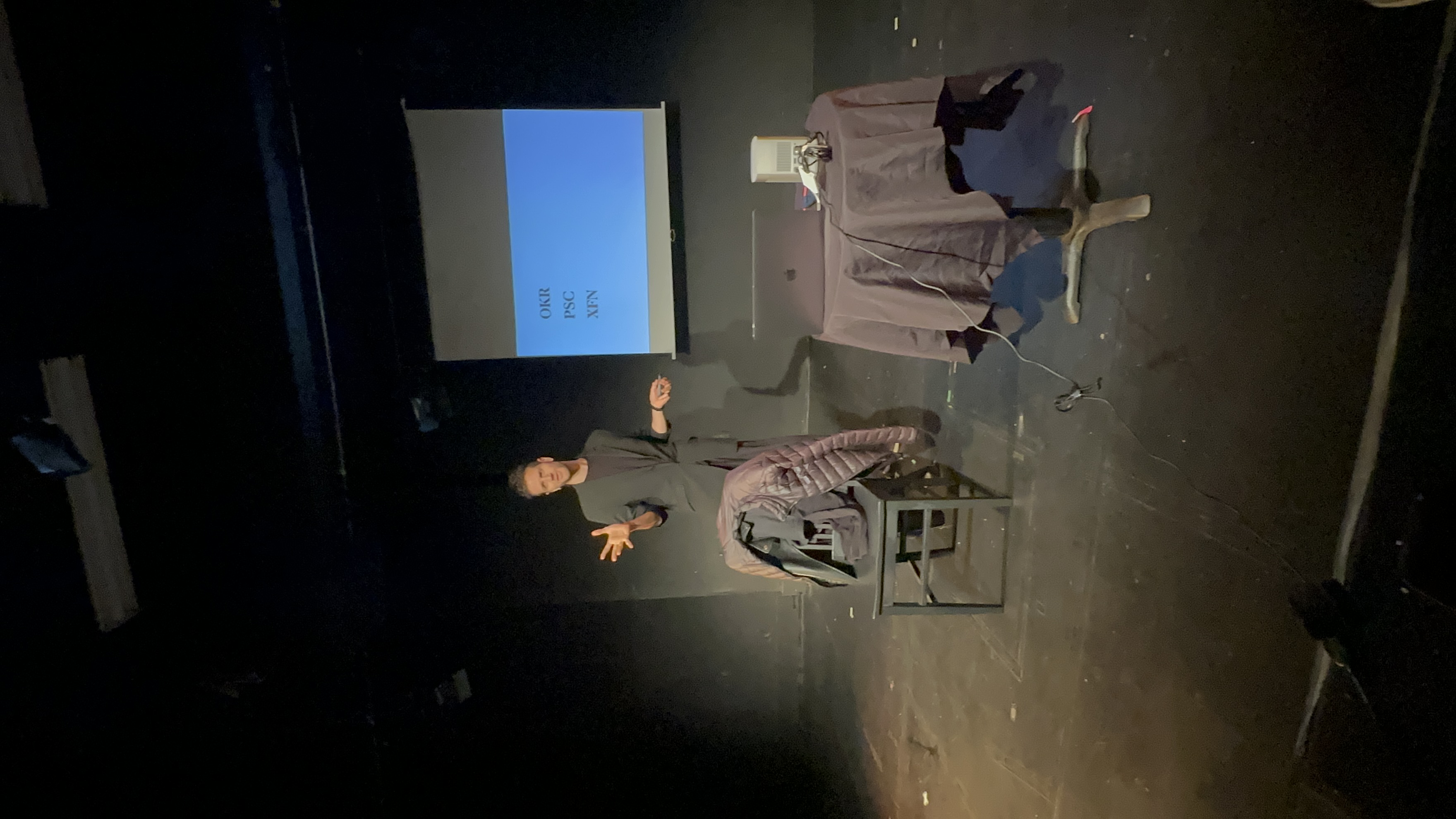 Invasions performance, close view of the poet