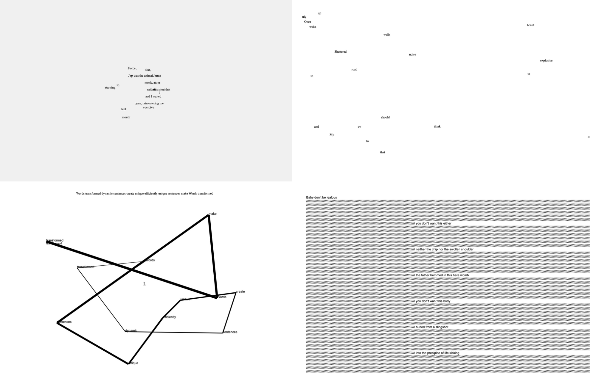 oulipo.xyz, a Kitchen Lab of small browser pieces and experimental net art
